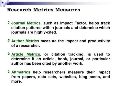Ppt Research Metrics Impact Factor And H Index Powerpoint Presentation