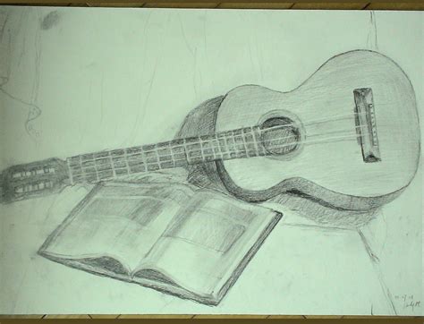 Guitar Drawing In Pencil At Getdrawings Free Download