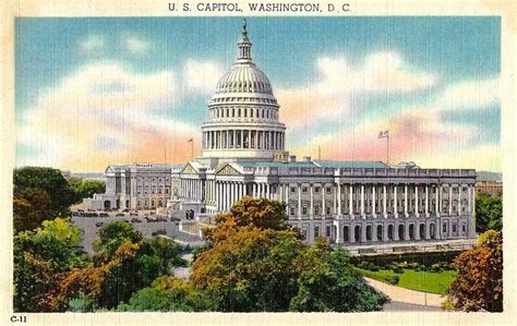 Vintage Washington Dc Postcard The United States Capitol A Capsco