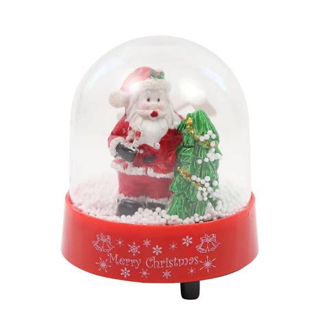 Elegantoss Christmas Musical Snow Globe With Santa Inside Falling