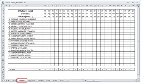 Excel Práctico Para Todos Control De Asistencia
