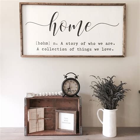 Home Definition Sign Home Quote Sign Home Sign A Story Of