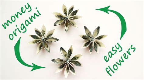 Easy Money Flowers Origami Dollar Tutorial Diy Folded No Glue And Tape