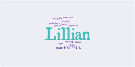 Lillian Word Cloud Worditout