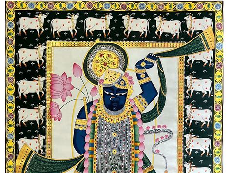 Hindu Lord Shrinathji Pichwai Art Exotic India Art