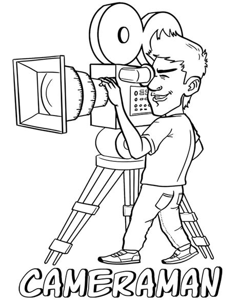 Cameraman Coloring Pages For Kids