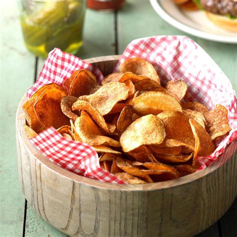 Crispy, salty, crunchy — potato chips are this and so much more. Homemade Potato Chips Recipe | Taste of Home