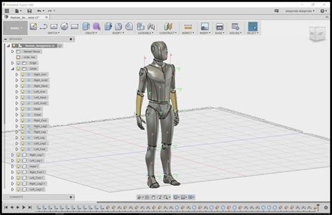 Human Body Model Joints For Fusion360 3d Cad Model