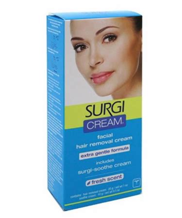 It is formulated with mineral oil and sweet almond oil to leave your skin smooth, unblemished, and radiant. Surgi Cream Facial Hair Removal Extra Gentle Formula Fresh ...