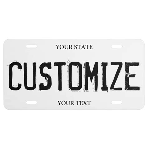 Make Your Own Vanity License Plate For Your Car Zazzle