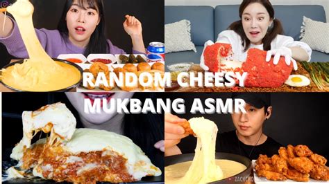Random Cheesy Mukbang Asmr Compilation Youtube