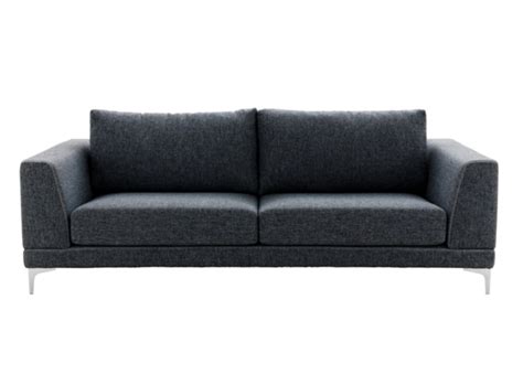 La canapé bilbo vous assurera un confort incontestable grâce à son assise ! Canape 3 places tissu gris fonce | Fly