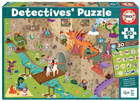 Puzzle Rytířský Zámek Detectives Castle Educa 50dílné