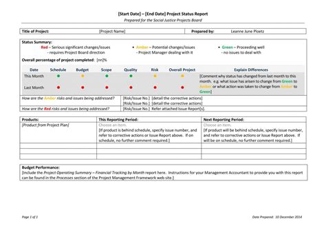 Editable 40 Project Status Report Templates Word Excel Ppt