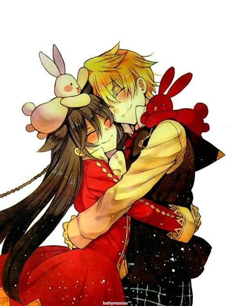 Pandora Hearts Official Art Jun Mochizuki Alice And Oz Hugging
