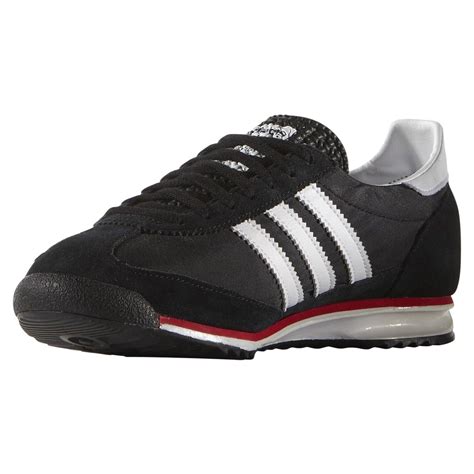 Adidas Originals Mens Sl 72 Vintage Trainers Black Navy White Sneakers