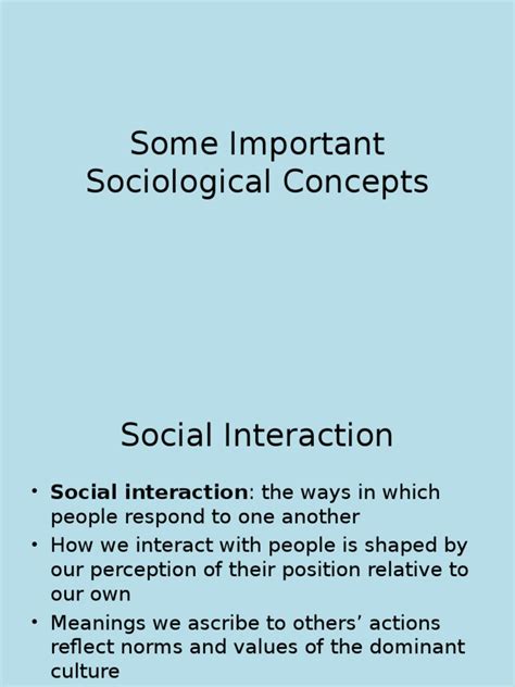 20103 Important Sociological Concepts Pdf Sociology Institution