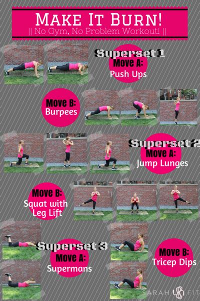 Check out workout routines in the myfitnesspal app to discover and log workouts or build your own with exercises that fit your goals. Make It Burn! No Gym Advanced Bodyweight Workout | Sarah Fit