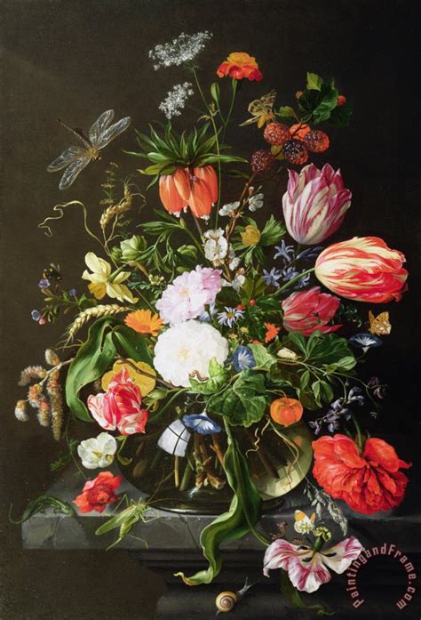 Jan Davidsz De Heem Still Life Of Flowers Painting Still Life Of
