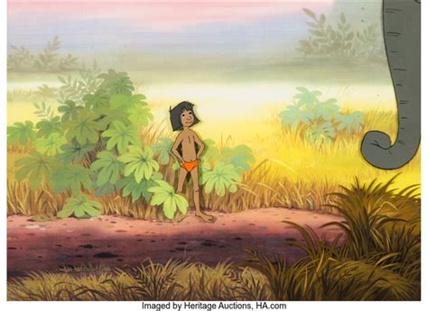 The Jungle Book Mowgli And Elephant Production Cel Walt Disney 1967 By