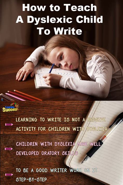 How To Teach A Dyslexic Child To Write Kids Writing Dyslexics
