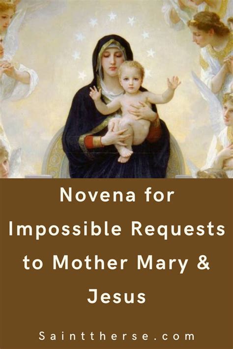 Novena For Impossible Requests To Mother Mary And Jesus Powerfulprayer