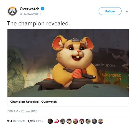 Hammond Is A Hamster The New Overwatch Hero Is A Hamster Inven Global