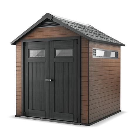 Keter Fusion 75 Ft W X 7 Ft D Wood Plastic Composite Outdoor Storage