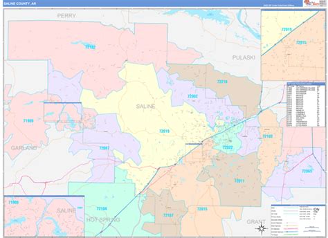 Saline County Ar Zip Code Maps Color Cast