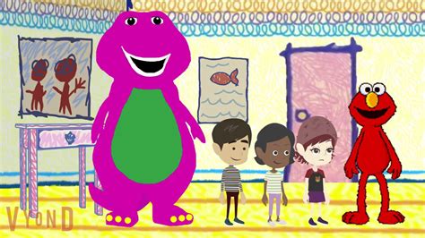 Barney Elmo And Friends Barney Comes To Life Open And Close Youtube