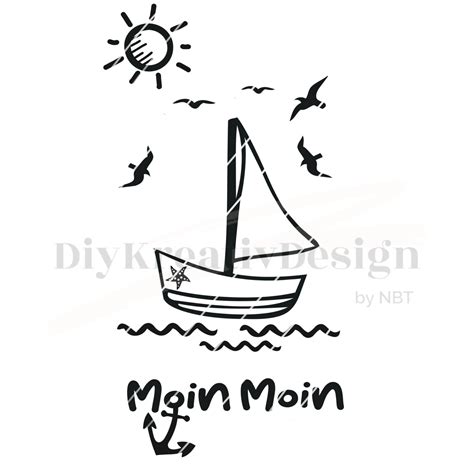 Plotter File Maritime SVG PNG Jpg, Moin Svg, Sea Plotter File, Boat