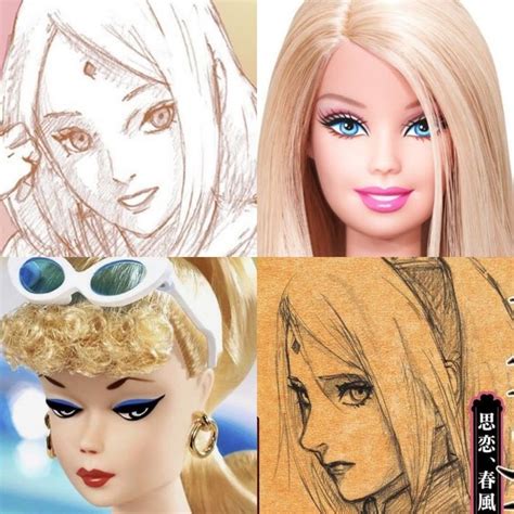 Two Barbie Dolls One With Blonde Hair And The Other With Blue Eyeliners