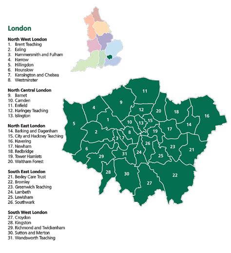 Map Of London Political Regional