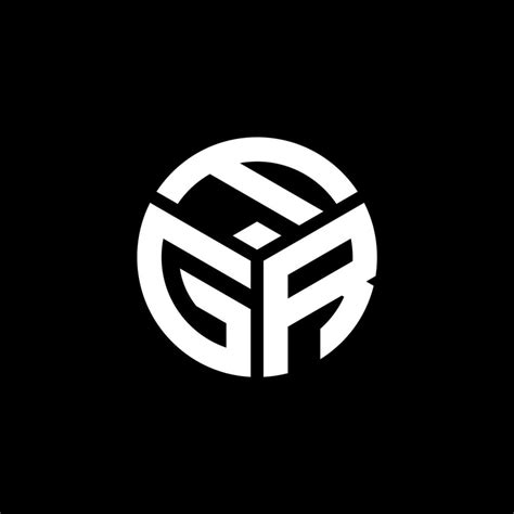 Fgr Letter Logo Design On Black Background Fgr Creative Initials