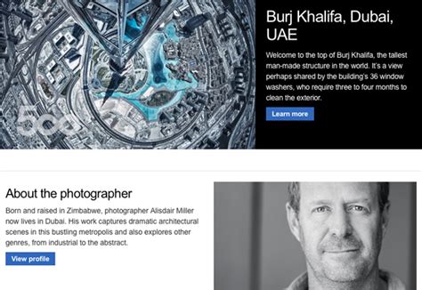 500px Now Powers Bings Daily Featured Homepage Picture