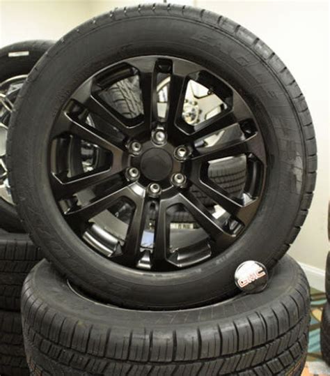 Chevy Satin Black Split Spoke 20 Wheels With Goodyear Eagle Ls2 Tires