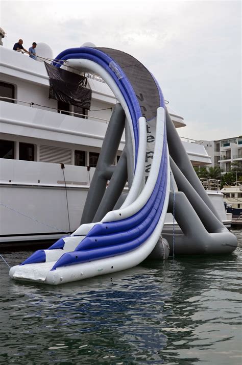 Curved Inflatable Water Slide … | Cool water slides, Pool ...