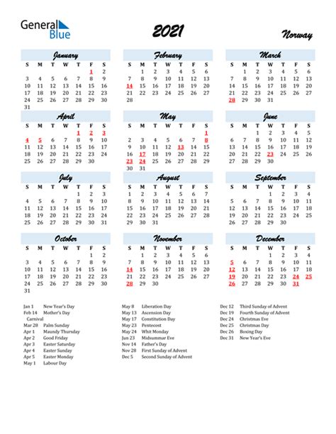 Norsk Kalender 2021 Excel Kalender Aug 2021