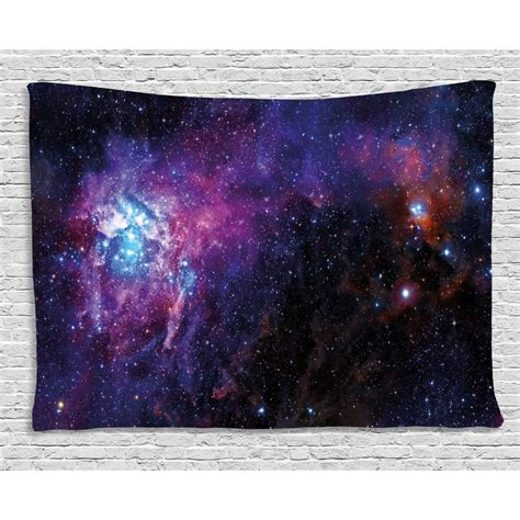 Galaxy Tapestry Starry Night Nebula Cloud Celestial Theme Image Space