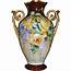 Limoges Stunning Huge Vase With Yellow Roses And Elaborate G0ld From 