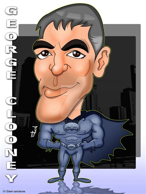 george clooney caricature color by edwinj22 on deviantart