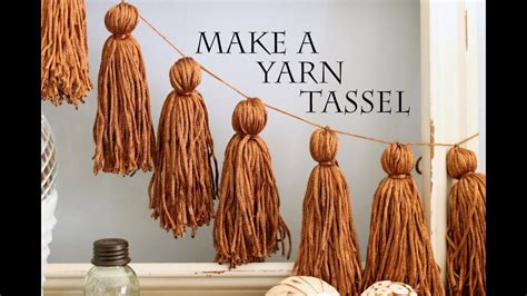 This diy yarn tassel garland looks very impressive on the wall as it adds some rustic and at the same time festive flavor. How to Make a Yarn Tassel - YouTube