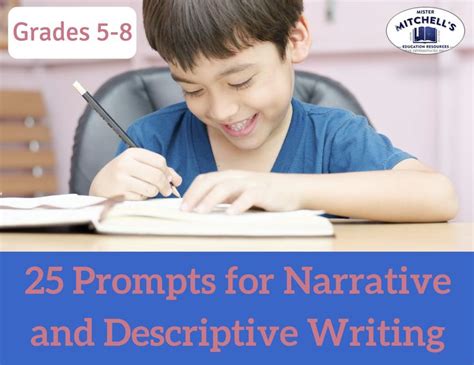 25 Common Core Aligned Prompts For Narrative And Descriptive Writing