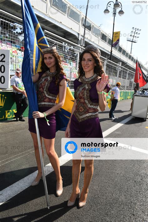 Grid Girls At Formula One World Championship Rd8 European Grand Prix Race Baku City Circuit