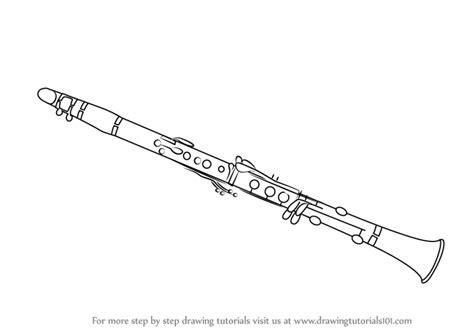 How To Draw A Clarinet Musical Instruments Step By Step