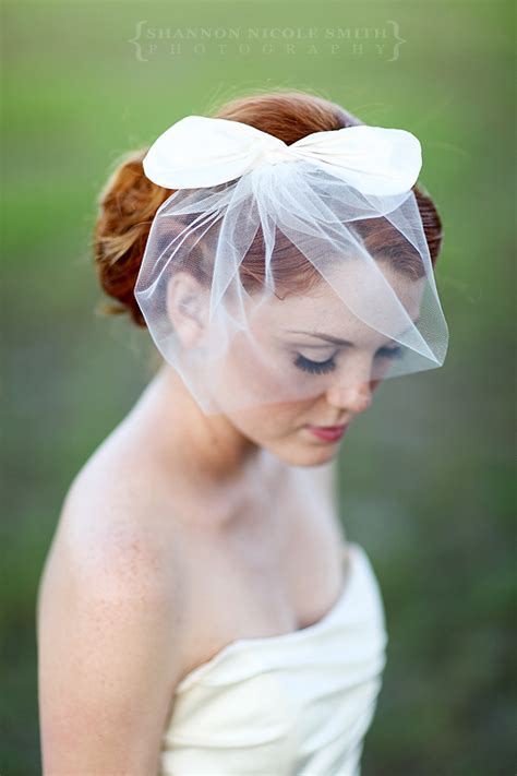 The Sweetest Silk Bridal Bow Blusher Veil Handmade Wedding