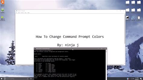 How To Change Command Prompt Colors Youtube