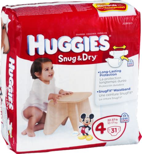 Huggies Snug And Dry Size 4 Diapers 28 Count Kroger