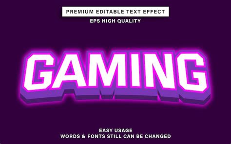 Premium Vector Gaming Style Text Effect