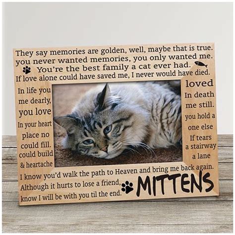 Pet keepsakes & pet memorial gifts. Personalized Pet Gifts Cat Memorial Pet Frame Cat Memorial ...